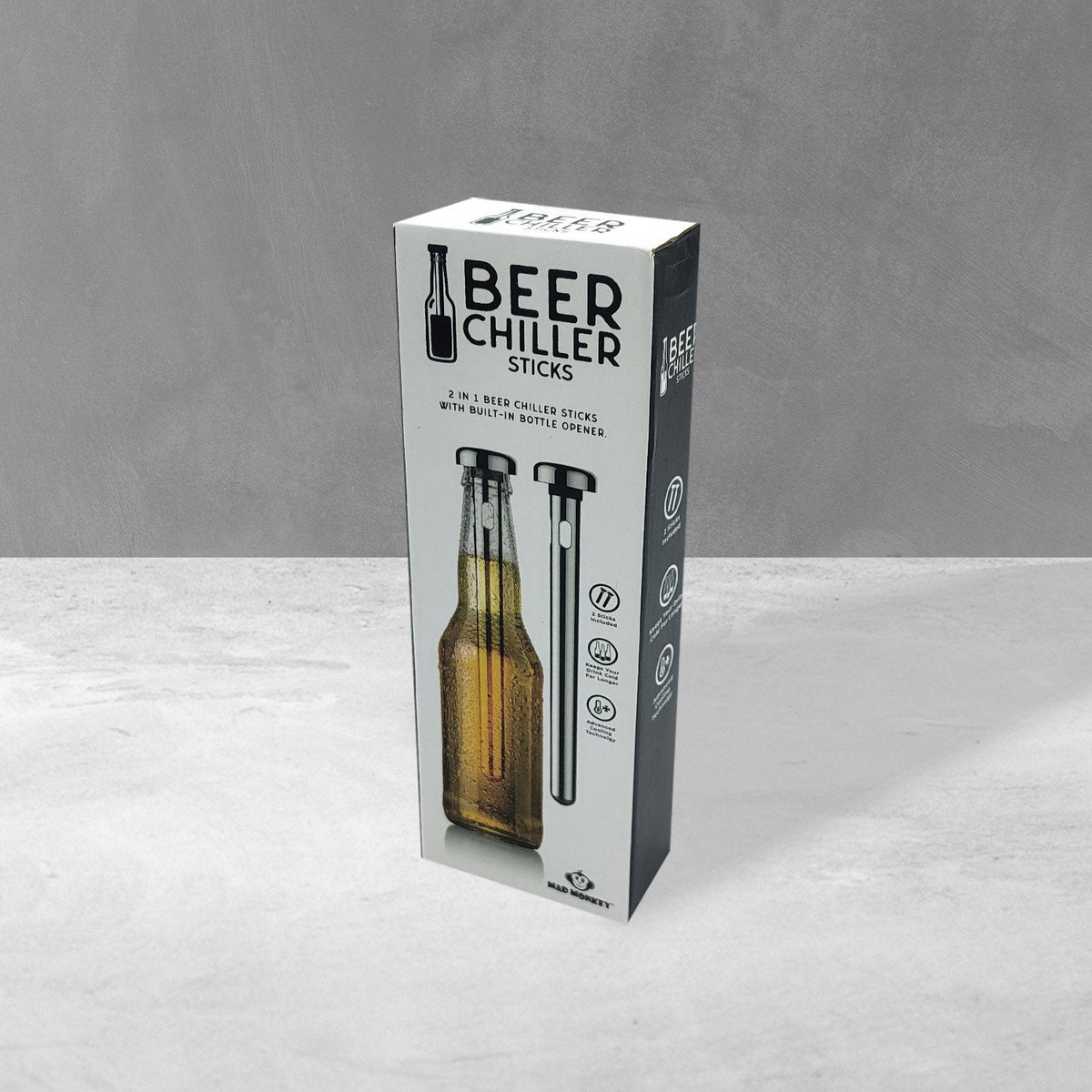 Mad Monkey - Bier-Disipador-Sticks Con Abrebotellas (2er Set)
