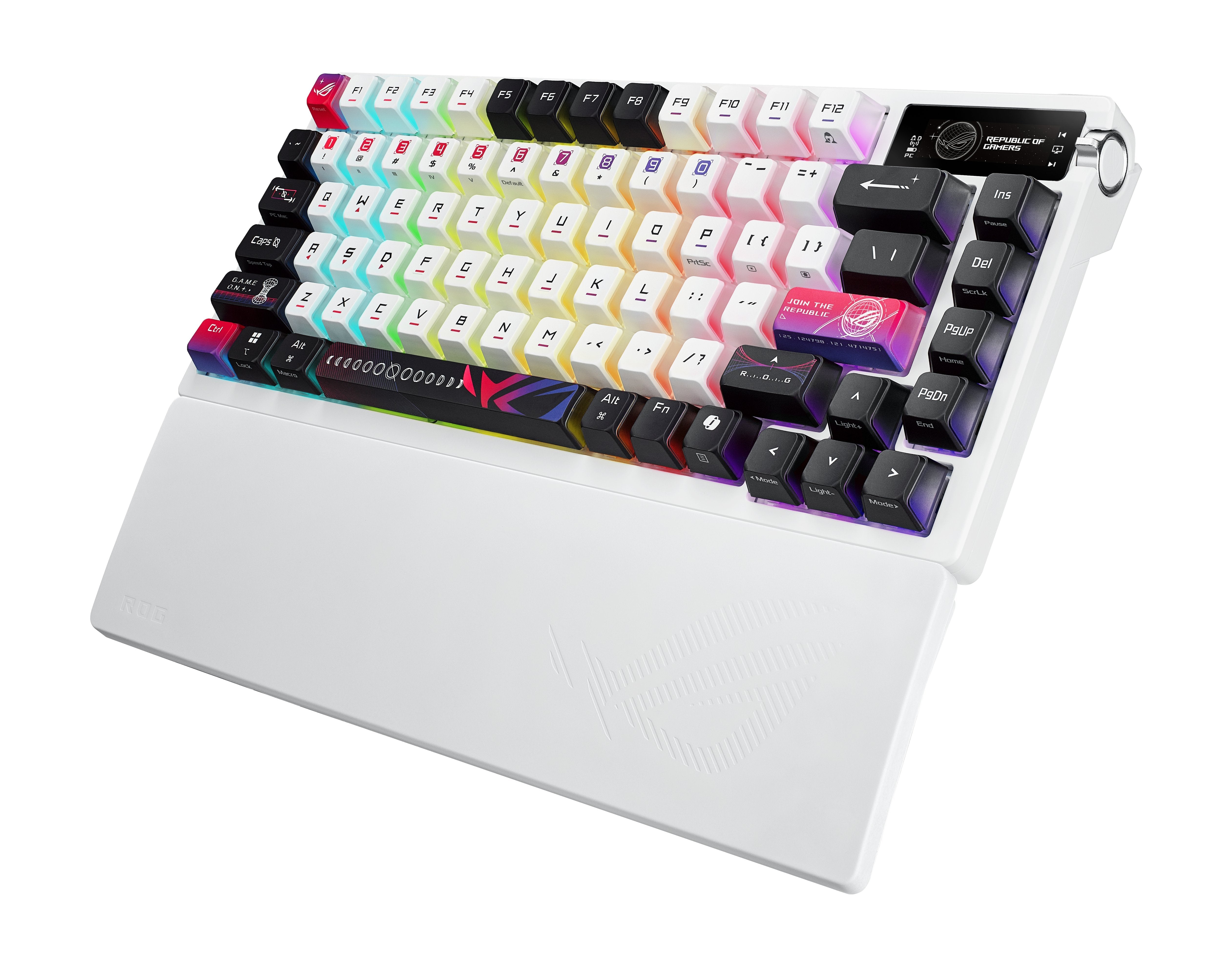 Asus Rog Azoth X Teclado Juego Usb + Rf Wireless + Bluetooth Negro, Blanco