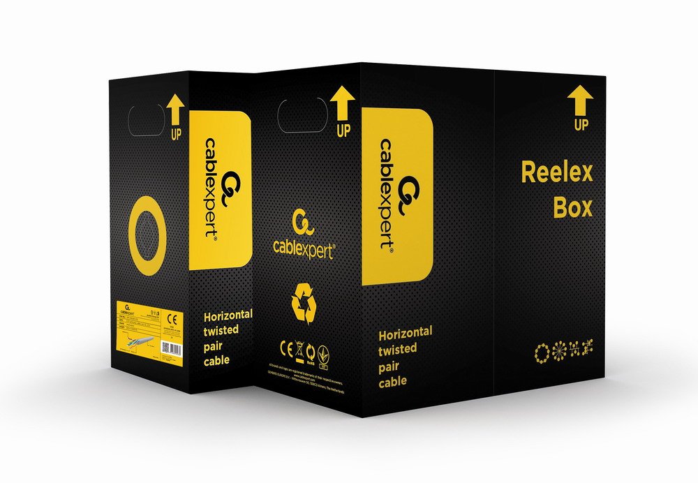 EAN 8716309123952 - Gembird UPC-5004E-SOL-Y cable de red Amarillo 305 m Cat5e U/UTP (UTP) imagen 4