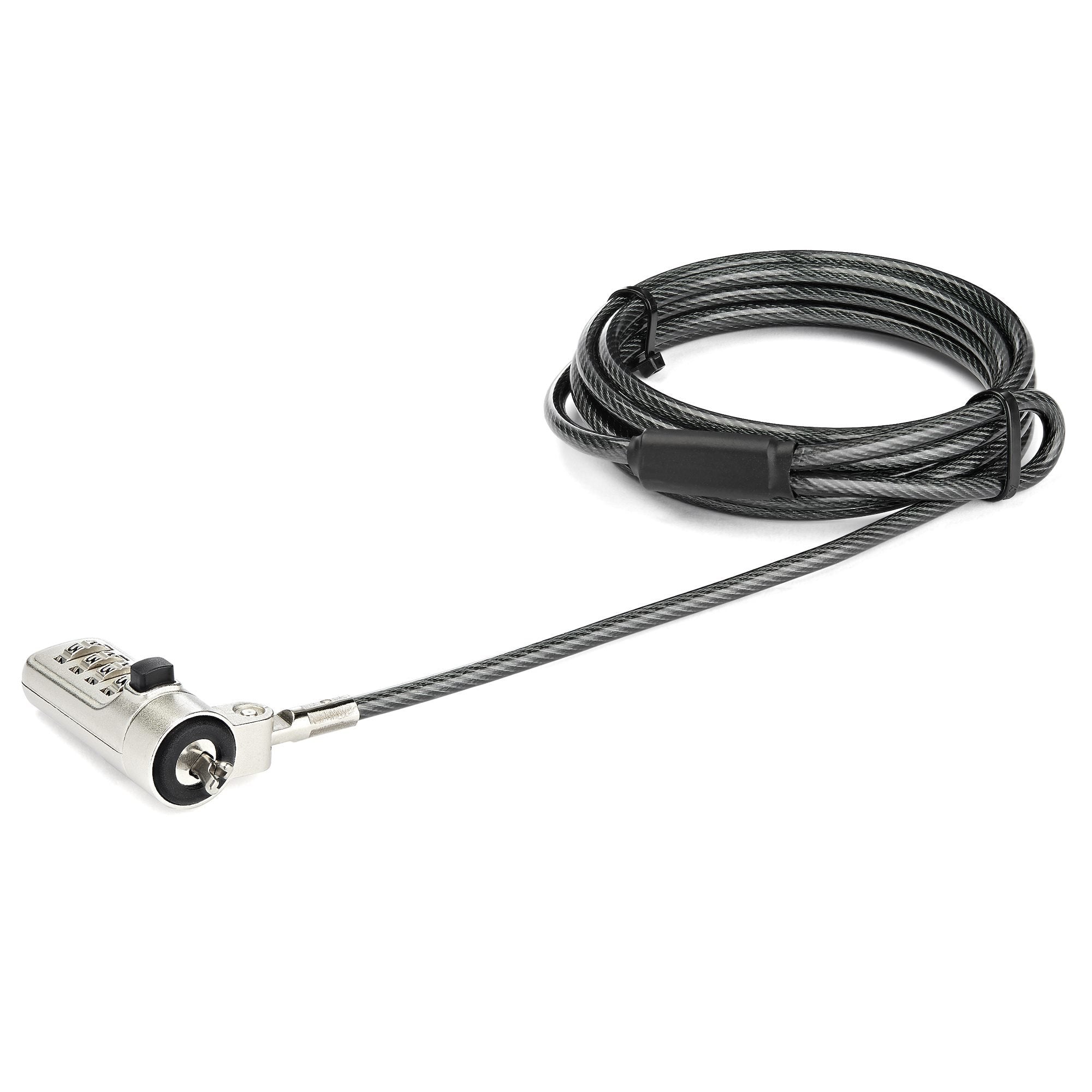 Startech.Com Cable De Seguridad Para Ordenador Portátil - Con Candado De Combinación De 4 Dígitos - Para Ranura De Seguridad De Tipo Wedge