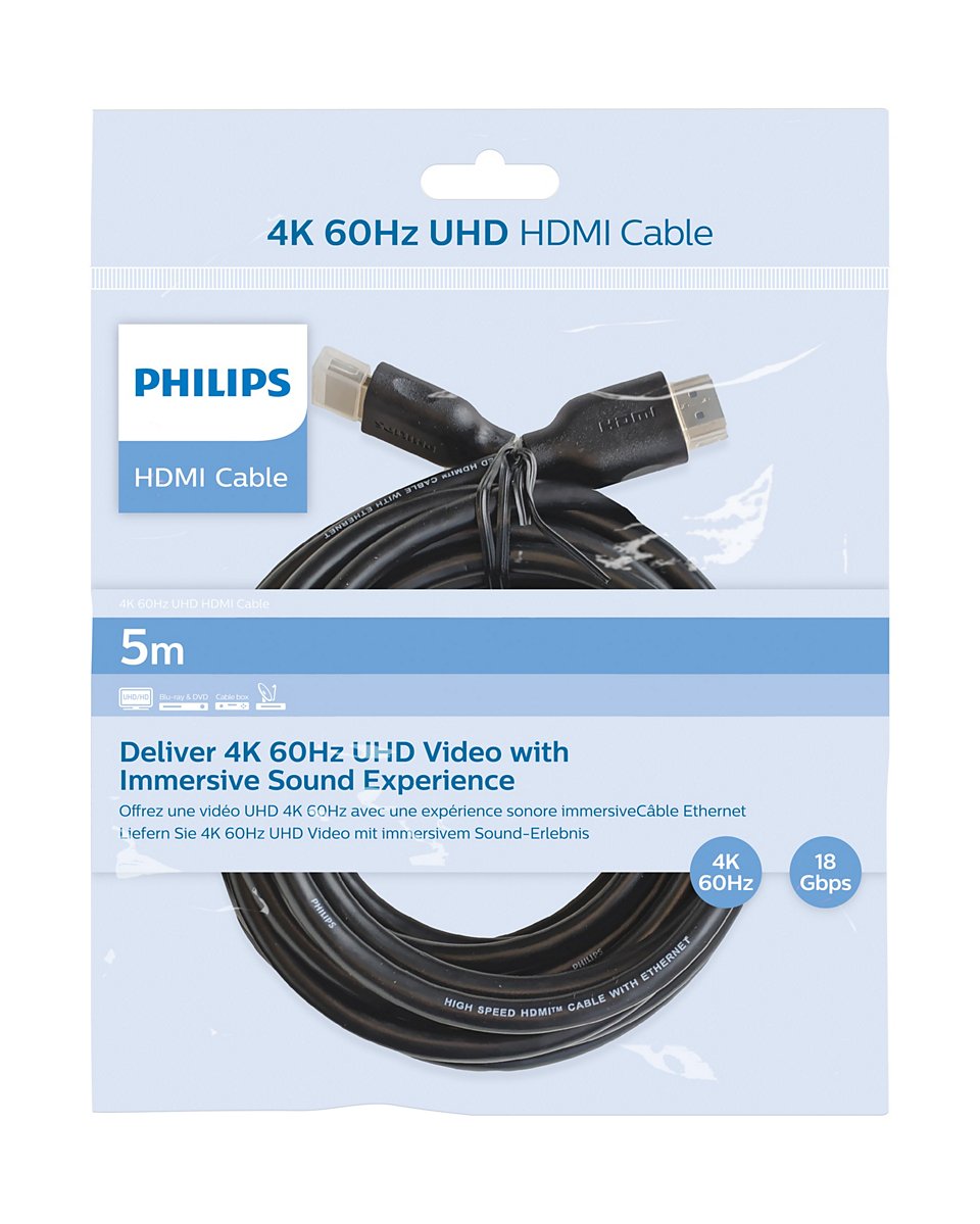 EAN 4895229117808 - Philips SWV5551/00 cable HDMI 5 m HDMI tipo A (Estándar) Negro imagen 2