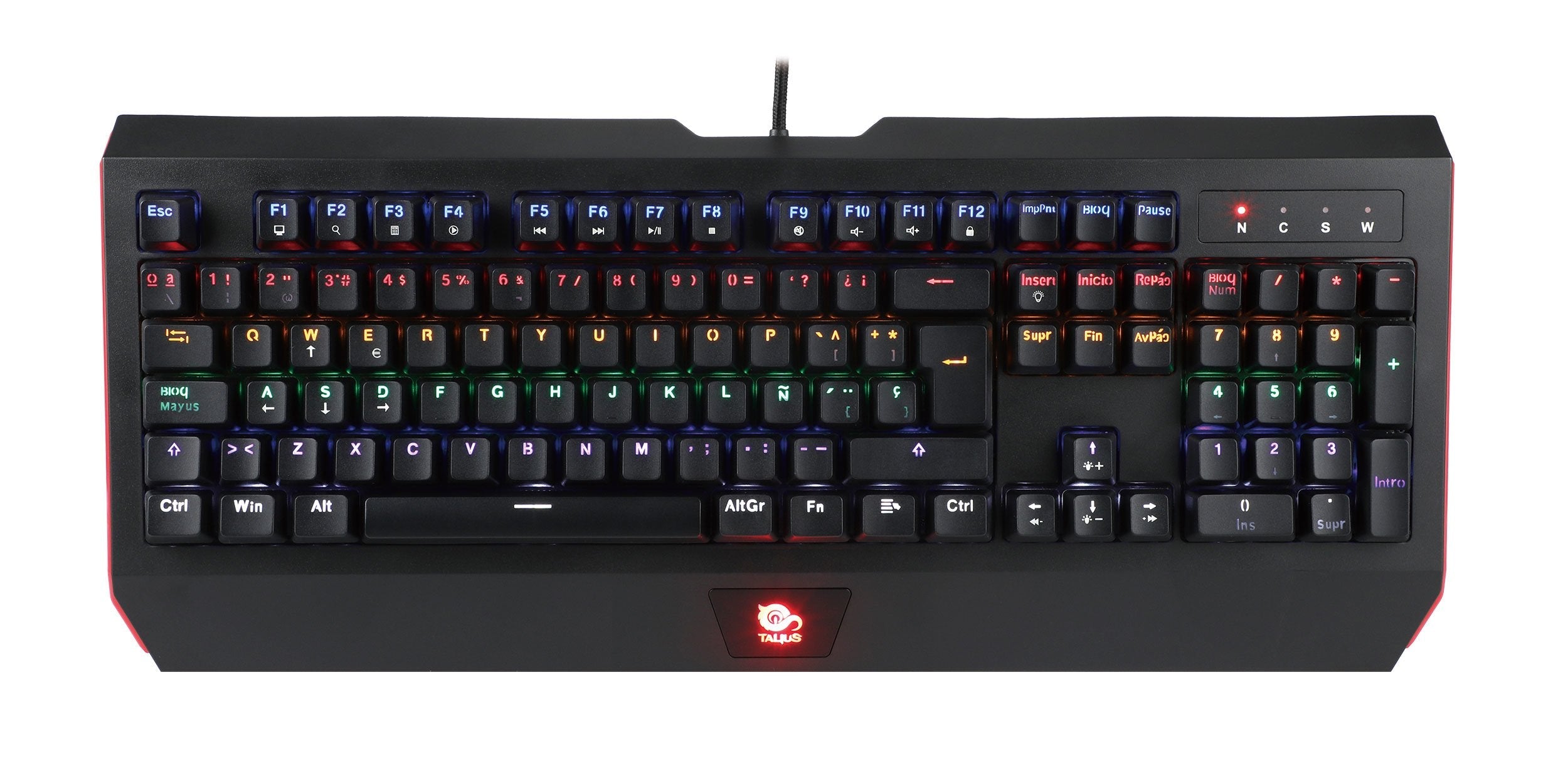 Talius Teclado Gaming Rune Mecánico Rgb Switch Outemu Red