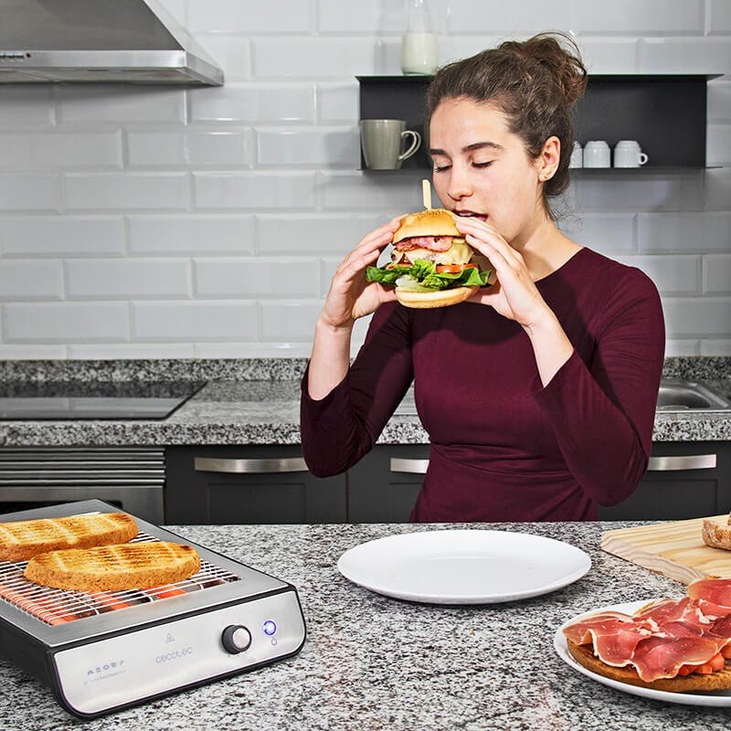 Tostador Cecotec Turbo Easytoast Inox 900w Gris