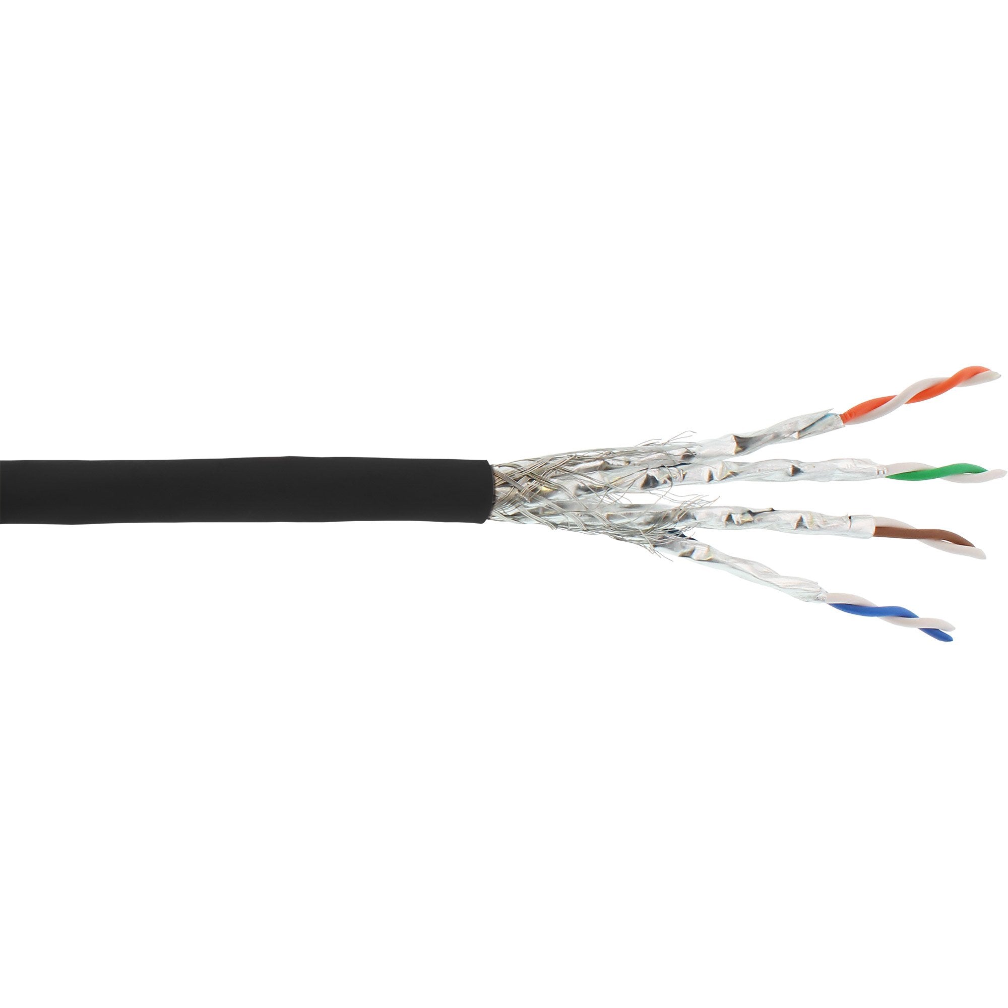 Cable De Red Inline S/Ftp Pimf Cat.6a Libre De Halógenos 500mhz Negro 100m