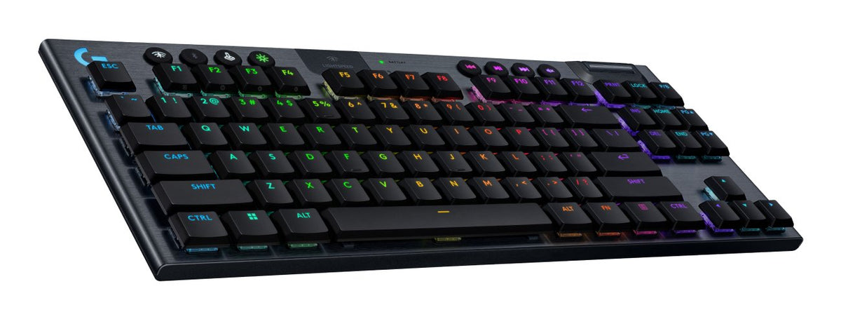 Logitech G G915 X - Teclado - Lightspeed - Tkl - Retroiluminado - Inalámbrico - Bluetooth 5.0, 2.4 Ghz, Usb - Qwerty - Nórdico (Danés/Finés/Noruego/Sueco)