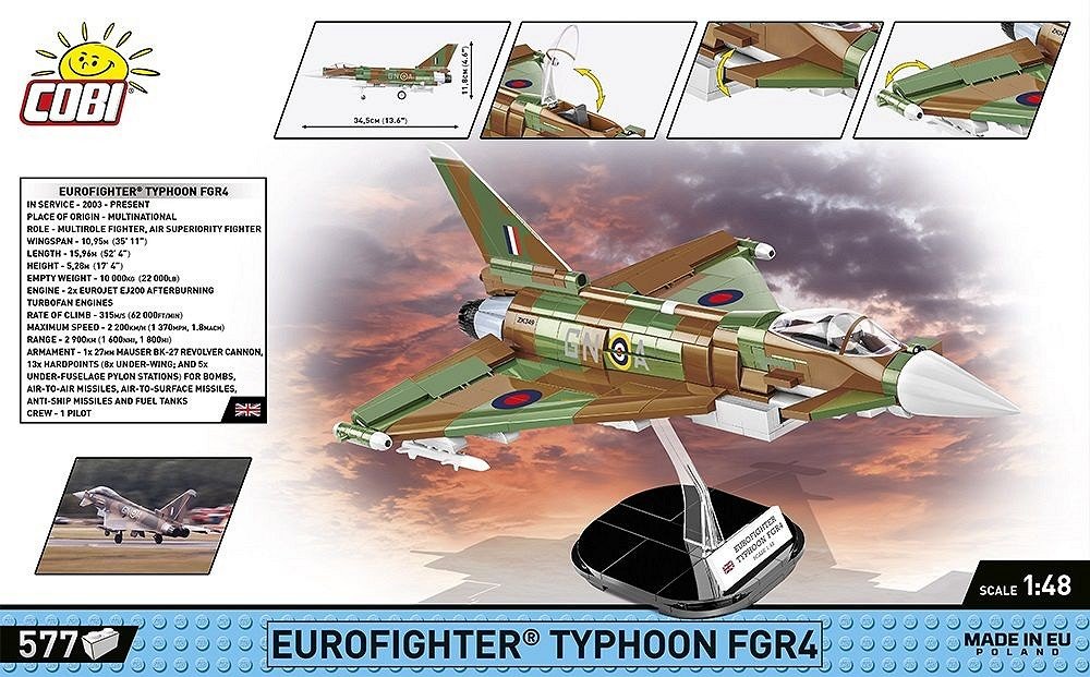 EAN 5902251058432 - COBI Eurofighter Typhoon FGR4 "GiNA" imagen 4