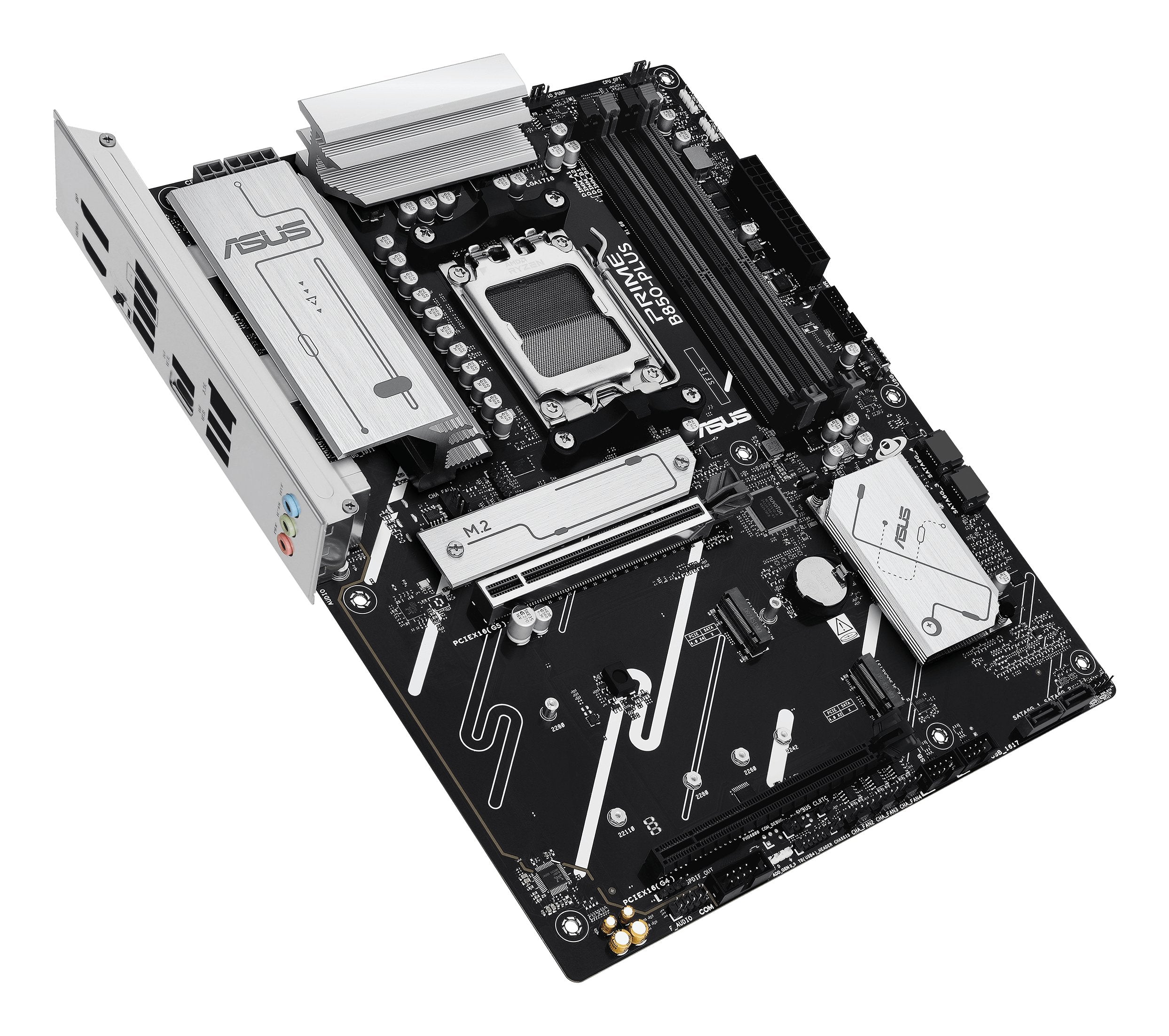 Mainboard Asus Amd B850 Sam5 Atx Memory Ddr5 Memory Slots 4 1xpci-Express 4.0 16x 1xpci-Express 5.0 16x 3xm.2 1xhdmi 1xdisplayport 2xusb 2.0 5xusb 3.2 1xusb-C 1xrj45 3xaudio Port Primeb850-Plus