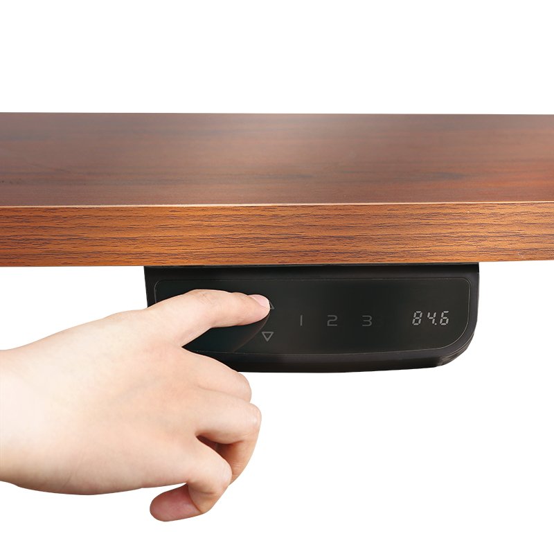 Sit-Stand Desk Frame, Triple Motor, 120° Angled, Negro