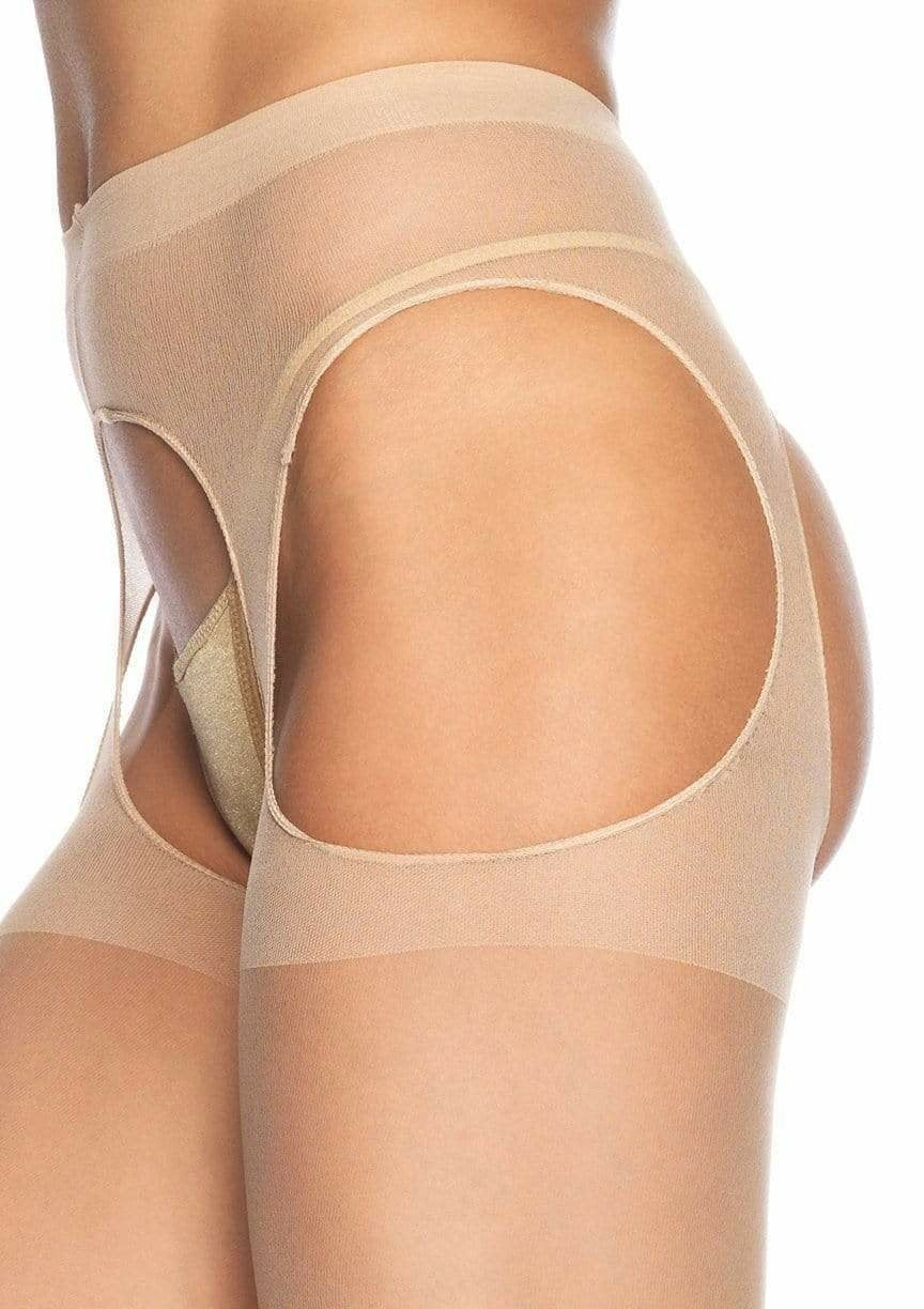 Leg Avenue - Medias Con Liguero Adjunto Nude