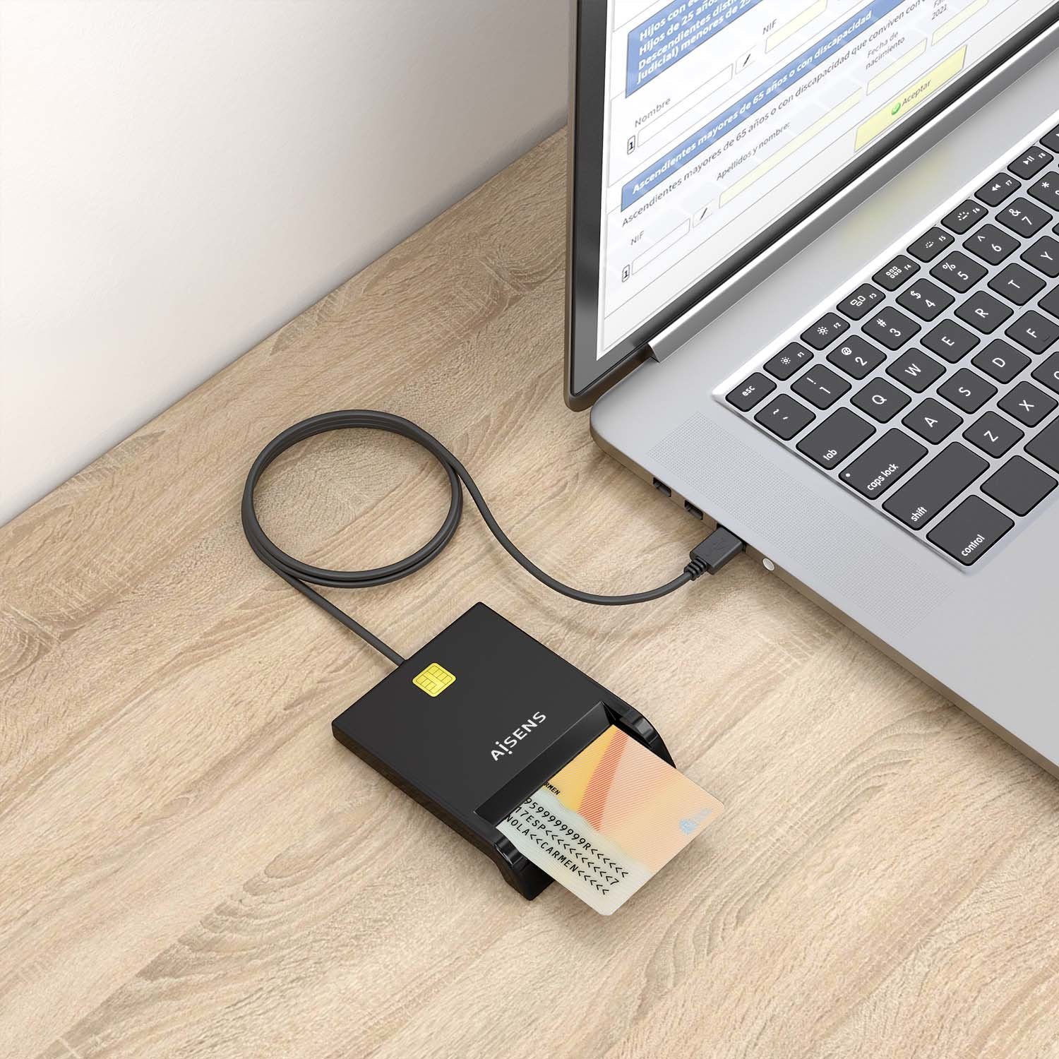 EAN 8436574709315 - AISENS ASCR-SN06-BK lector de tarjeta inteligente Interior USB USB 2.0 imagen 5