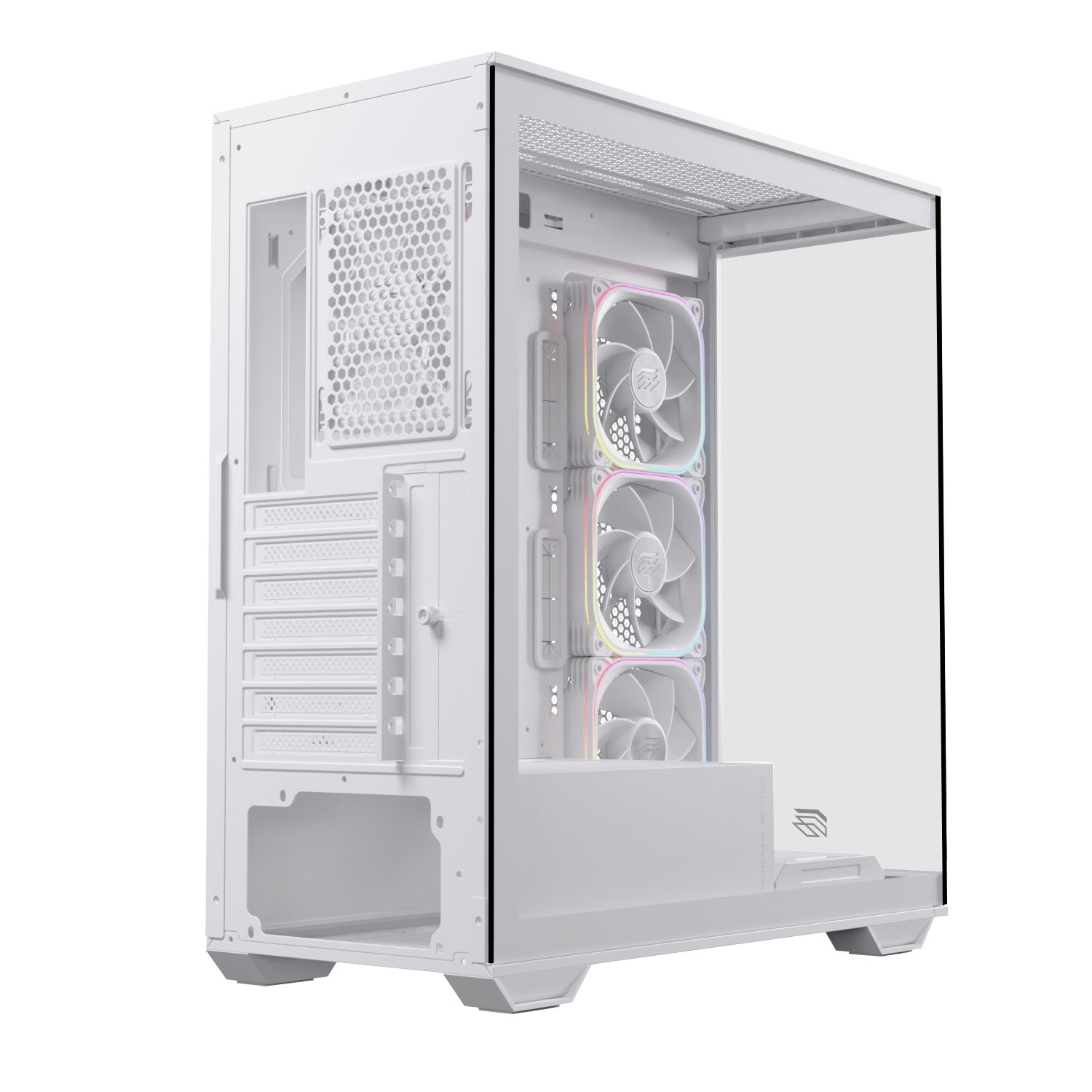 Caja Atx Semitorre Einarex S700 Rgb 4 Fans Blanca Excs-Pr-700r-W