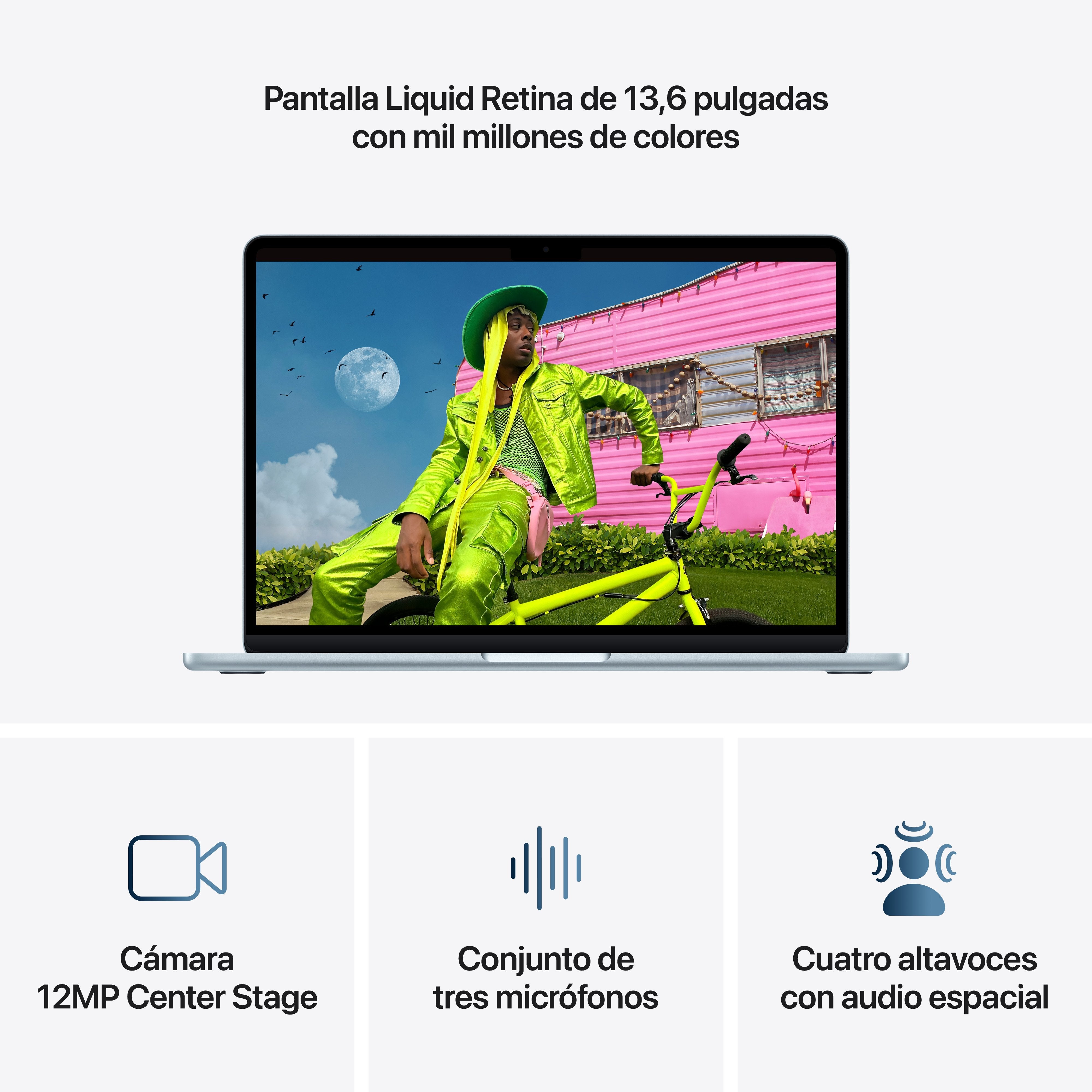 Apple Macbook Air 13,6' M5 10-Core Cpu 24gb 1tb Ssd 10-Core Gpu Azul