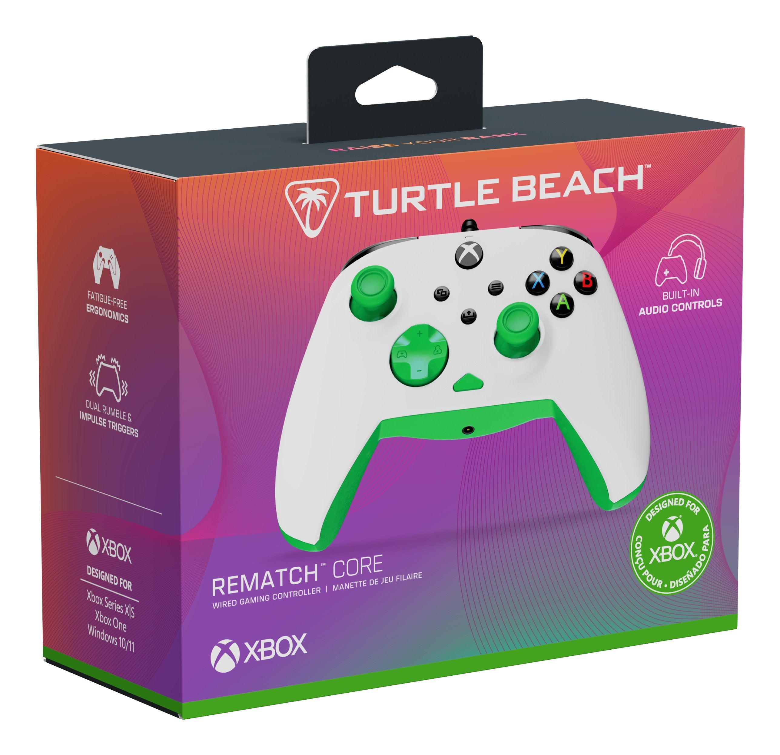 EAN 0840454400052 - Turtle Beach Rematch Core Verde, Blanco USB Gamepad PC, Xbox, Xbox One, Xbox Series S, Xbox Series X imagen 10