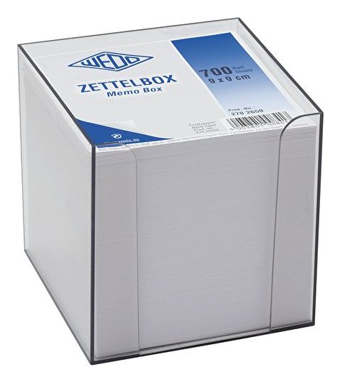 EAN 4003801008417 - Wedo 270 2650 nota autoadhesiva Plaza Transparente, Blanco 700 hojas imagen 1