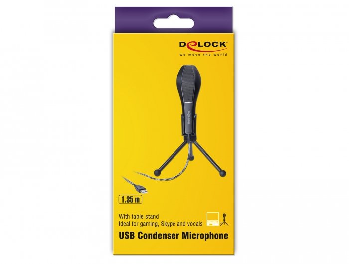 Delock Micrófono De Condensador Usb Con Soporte De