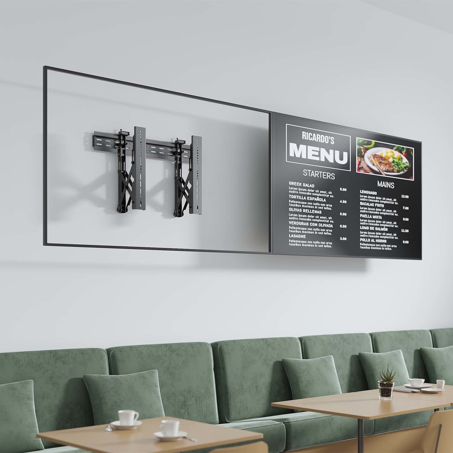 Aisens Soporte Para Videowall Nivelable Y Funcion Pop-Out Para Tv 45kg De 37-70 - Negro