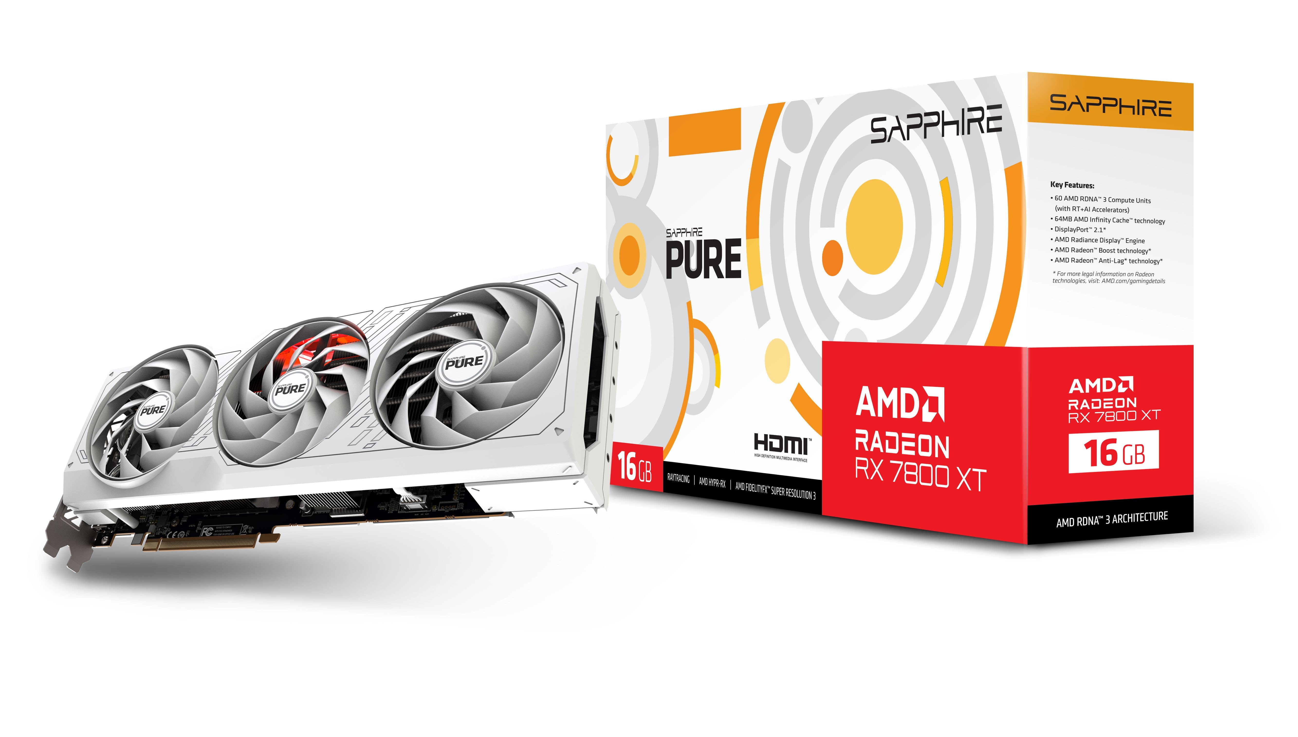 Zafiro Radeon Rx7800xt Gaming Oc 16gb Gddr6 Hdmi Dp
