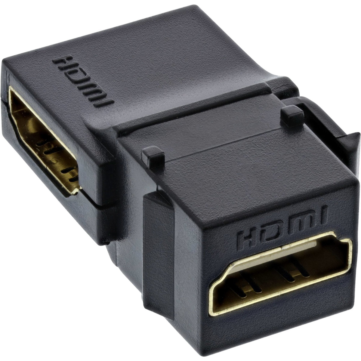 Módulo Snap-In Inline Hdmi Keystone, 4k/60 Hz, Hdmi Af/Af En Ángulo Negro