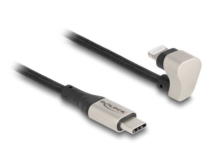 Delock Daten- Y Cable De Carga Usb Tipo-C A Lightning F 180° Angular 2 M Mfi
