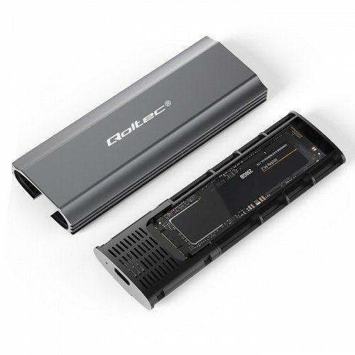 EAN 5901878522715 - Qoltec 52271 caja para disco duro externo Caja externa para unidad de estado sólido (SSD) Gris M.2 imagen 4