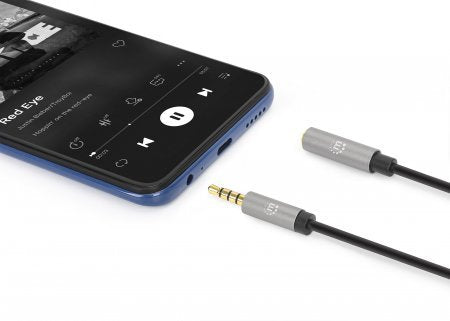 EAN 0766623356022 - Manhattan 356022 cable de audio 1 m 3,5mm Negro, Plata imagen 5