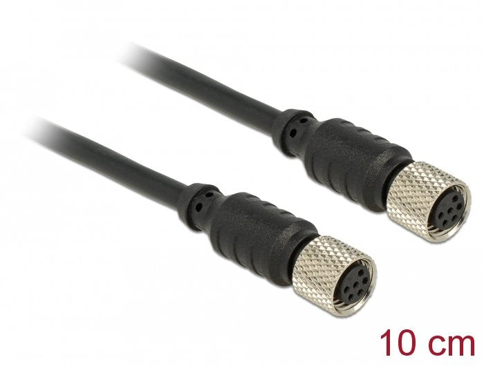 Delock M8 Sensor- Aktorverlängerungscable 6 Pin Buchse Zu 6 Pin Buchse Wasserdicht 10 Cm
