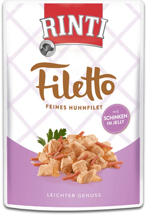 Rinti Filetto Chicken Fillet With Ham - Comida Húmeda Para Perros - 100g