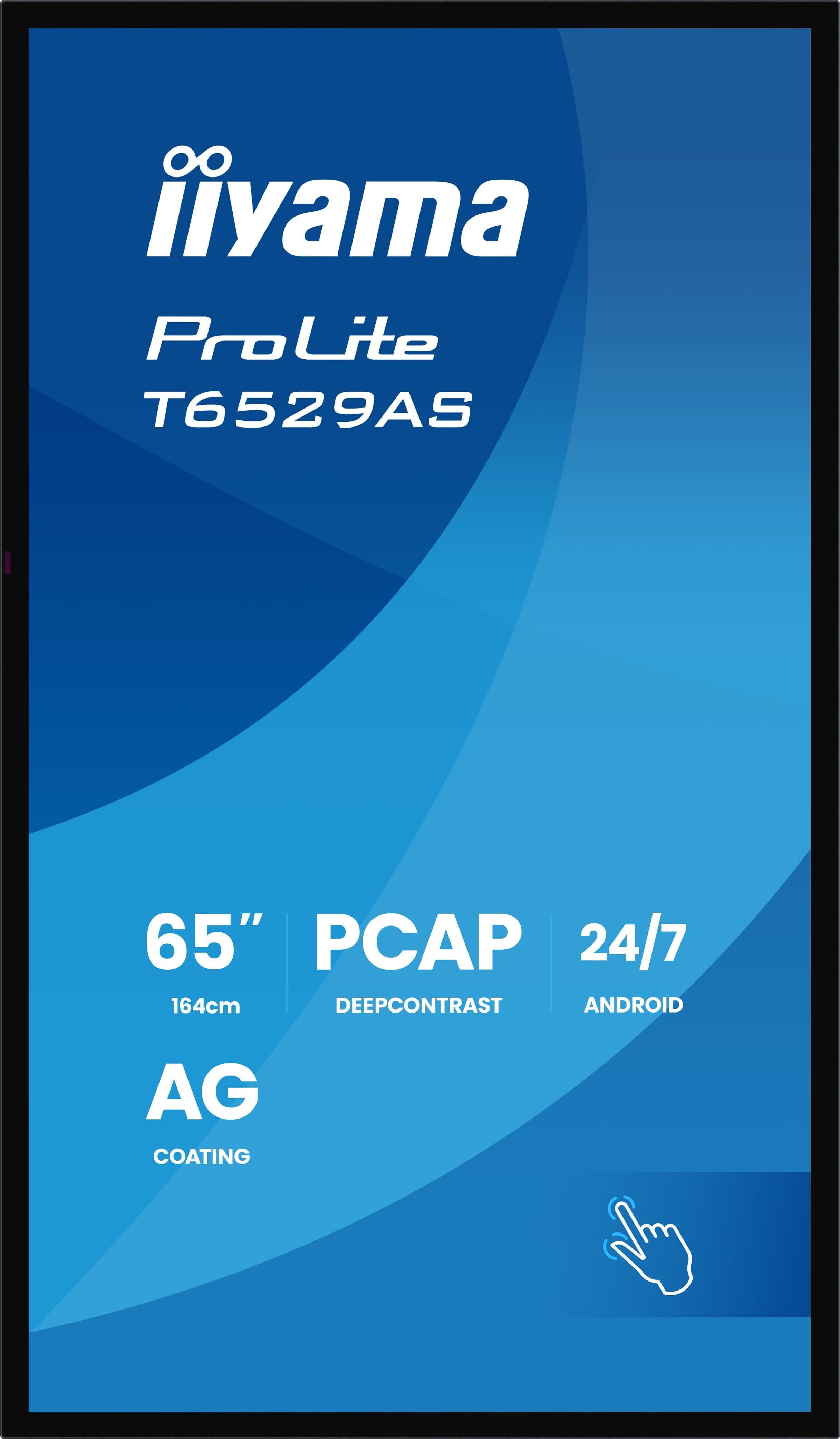 EAN 4948570125593 - iiyama T6529AS-B1AG pantalla de señalización Panel plano interactivo 163,8 cm (64.5") LED Wifi 500 cd / m imagen 4