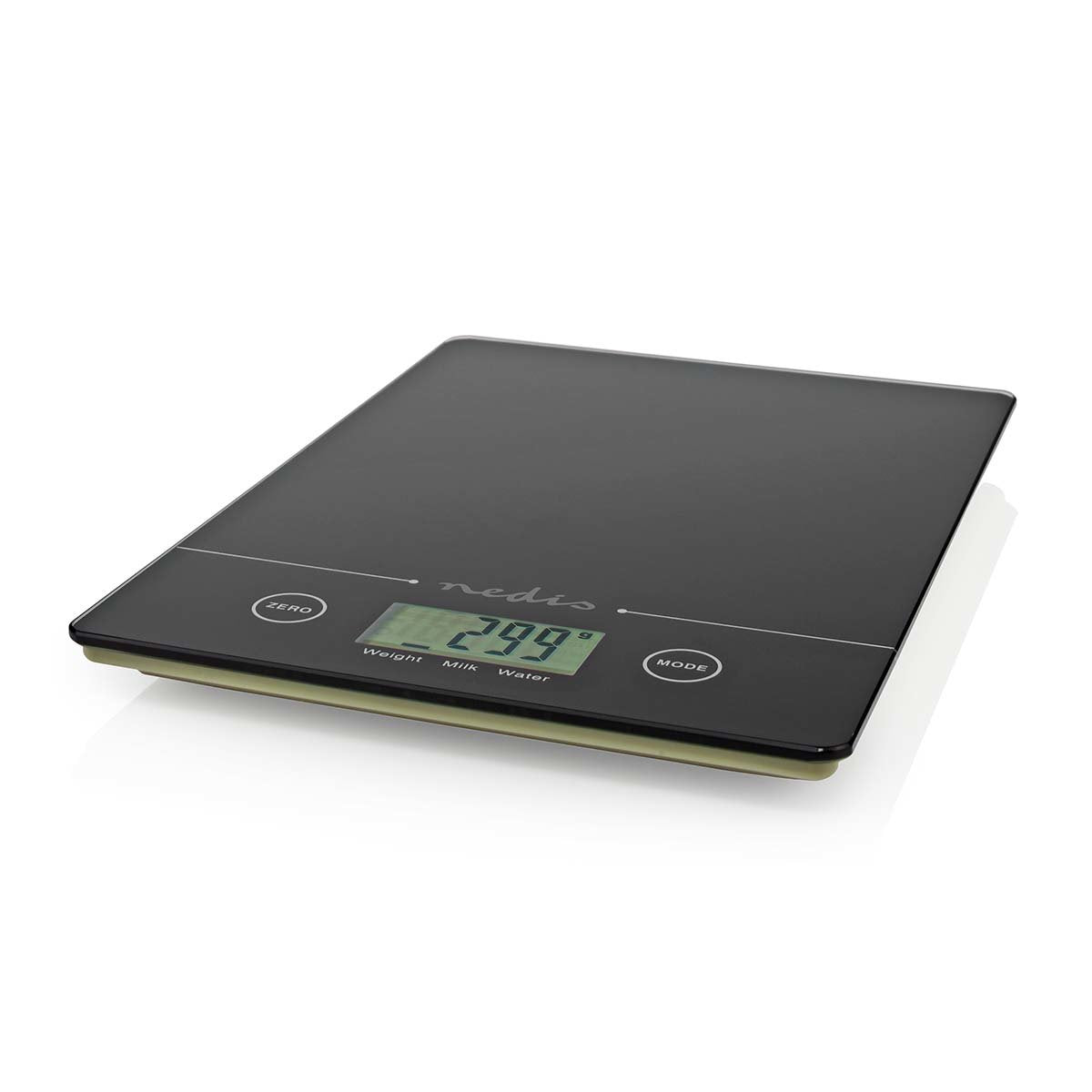 Nedis Bascula De Cocina Digital Cristal 3mm / Plastico Negro