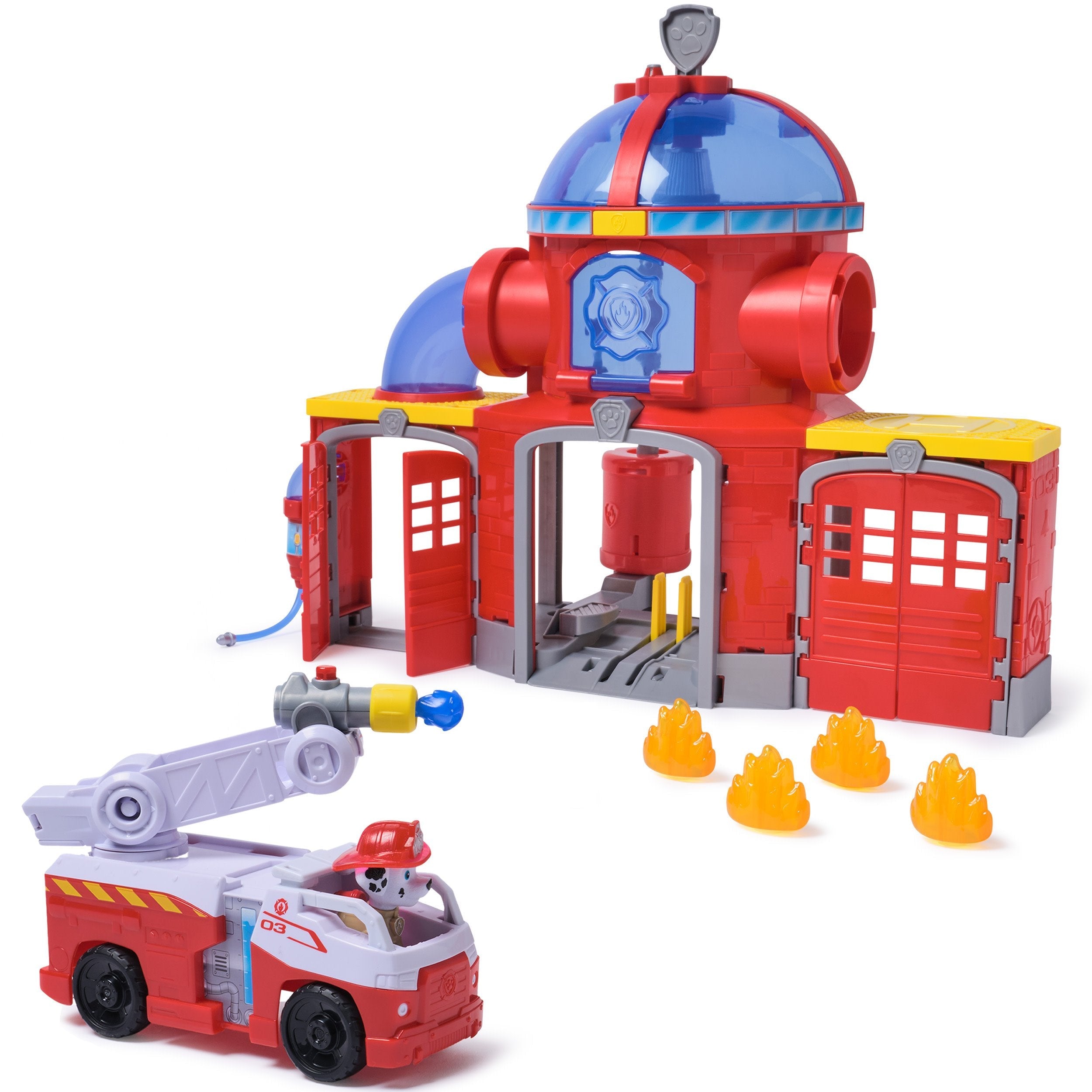Spinmaster Paw Patrol Fire Rescue - Feuerwehr-Station Spielset (Mit Geschoss-Abwurf, Licht- Und Soundeffekten,) 6073760