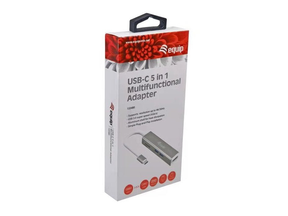 EAN 4015867225660 - Equip 133480 base para portátil y replicador de puertos USB 3.2 Gen 1 (3.1 Gen 1) Type-C Plata imagen 5