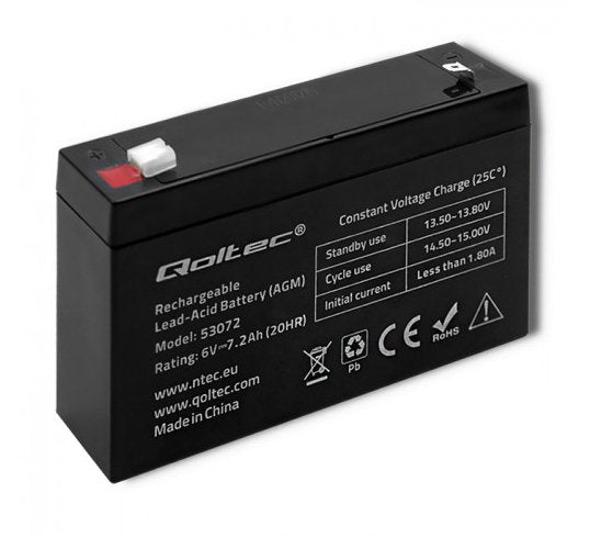 Qoltec Akumulator Agm 6v 7,2ah
