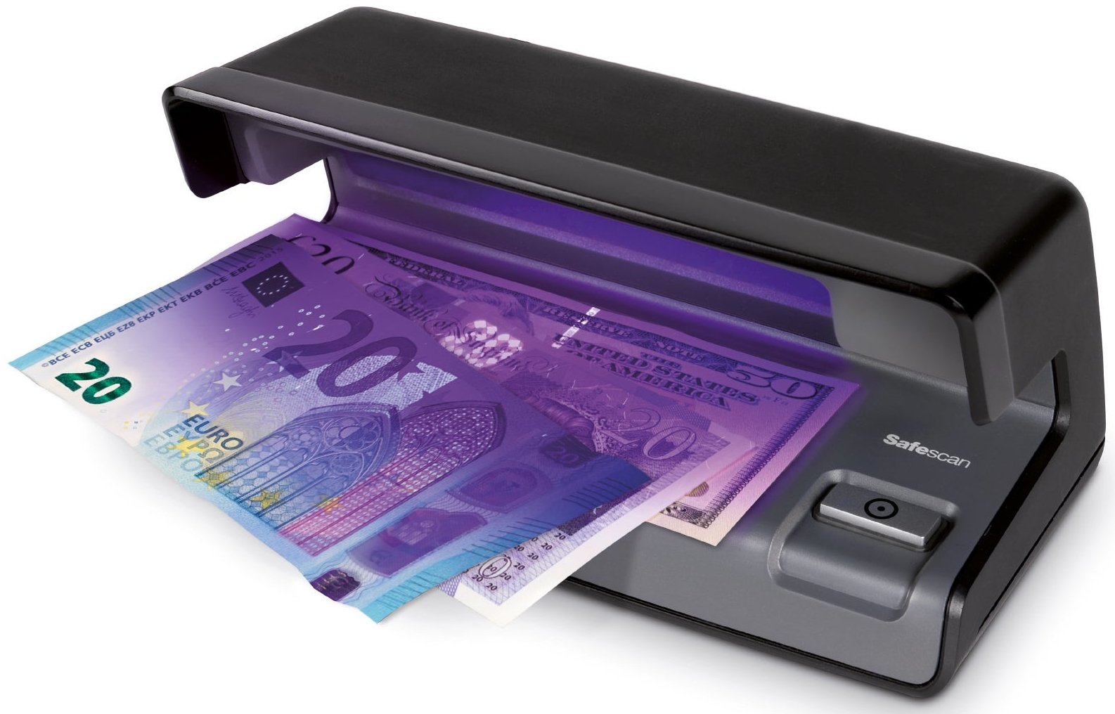 Safescan 50, Detector De Billetes Falsos Uv, Comprueba Tarjetas De Crédito E Identificaciones, Negro
