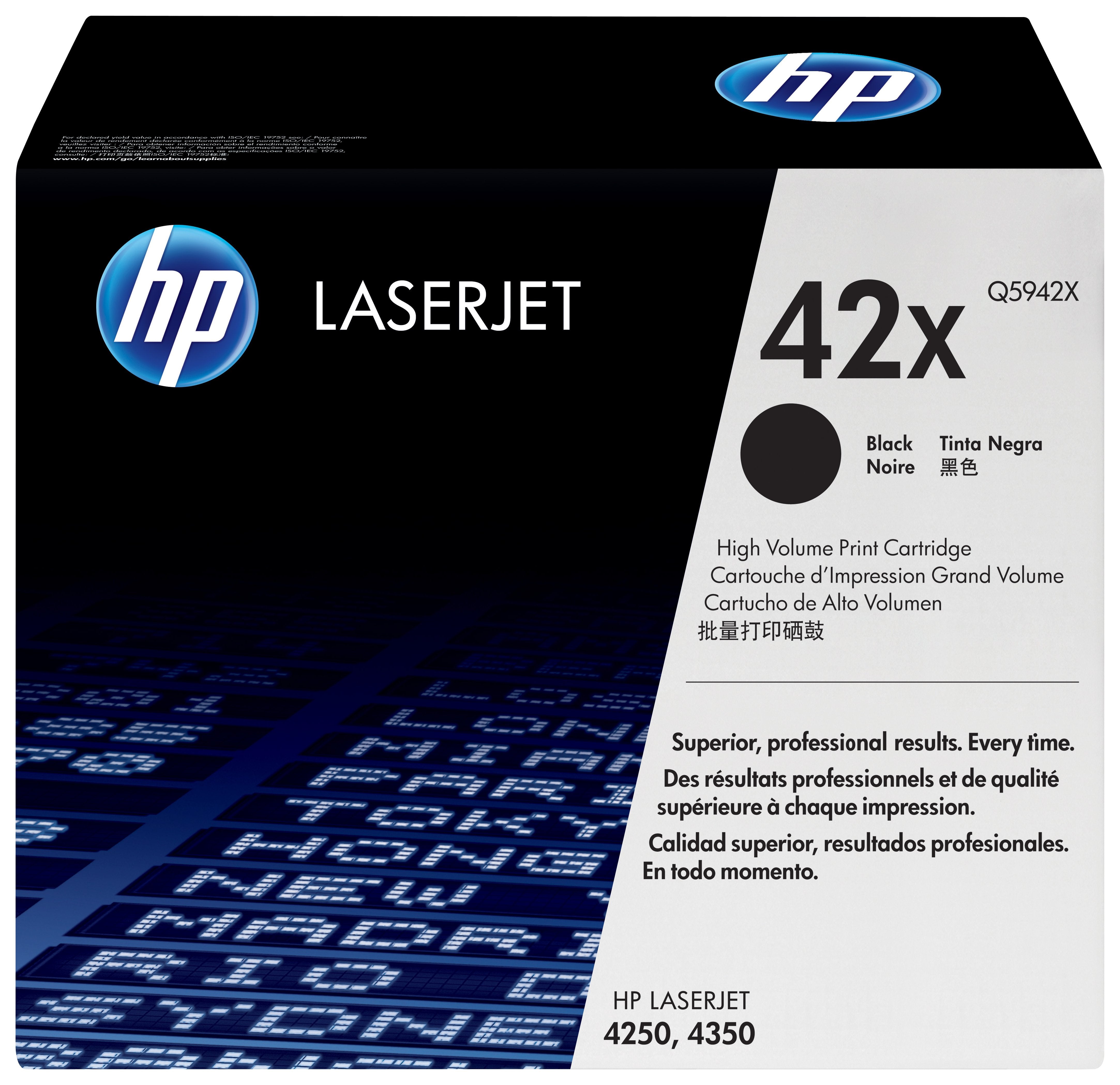 EAN 0829160221762 - HP 42X High Yield Black Original LaserJet Toner Cartridge cartucho de tóner 1 pieza(s) Negro imagen 1