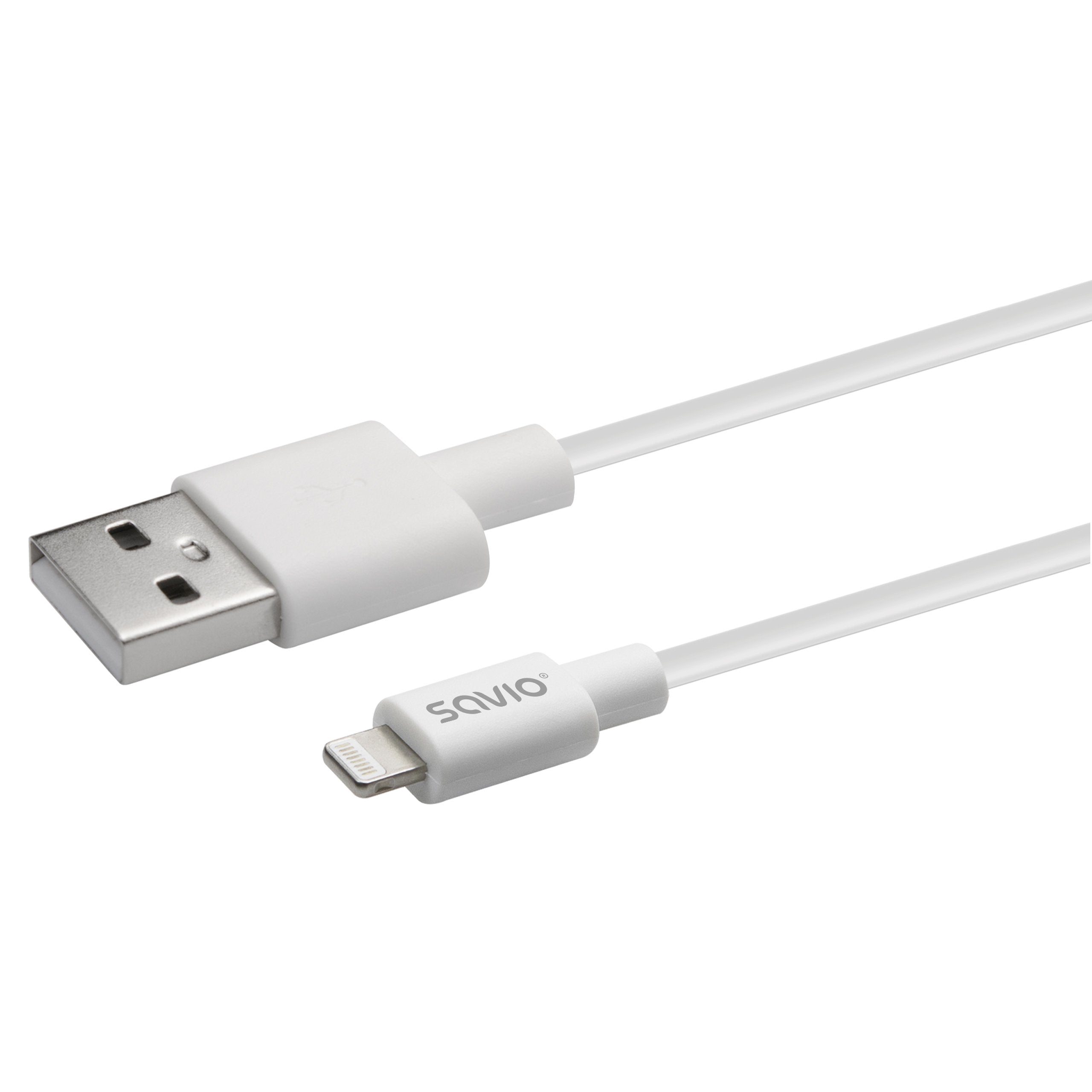 Savio Cl-193 Cable Usb Usb 2.0 2 M Usb A Usb C/Lightning Blanco