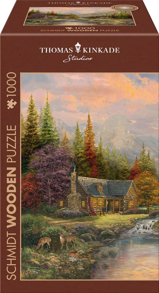 Schmidt Games Rompecabezas De Madera Thomas Kinkade Studios: Escenario De Montaña Con Bach 59799