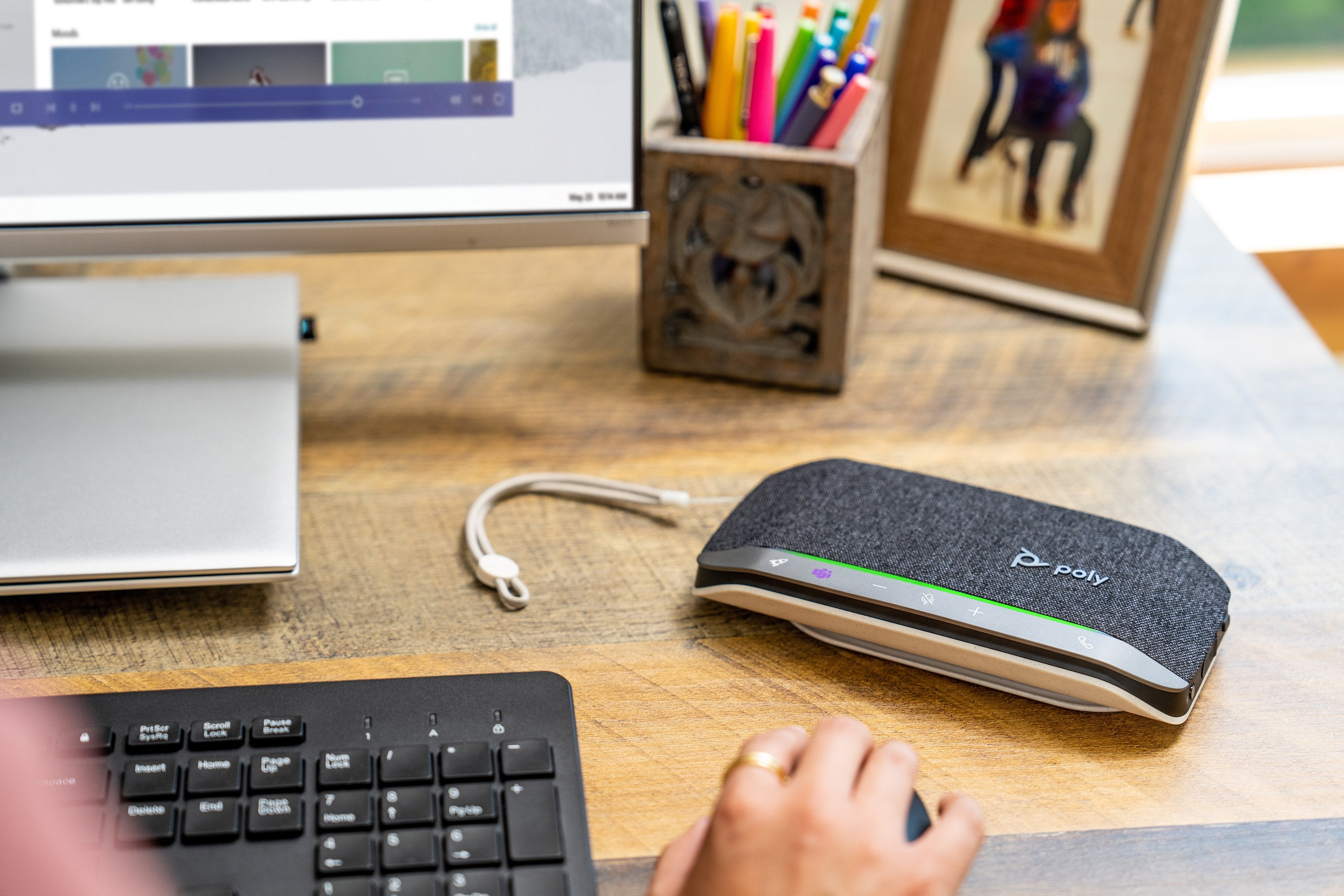 EAN 0017229172449 - HP Poly Sync 20 Microsoft Teams Certified USB-A Speakerphone altavoz PC Plata imagen 3