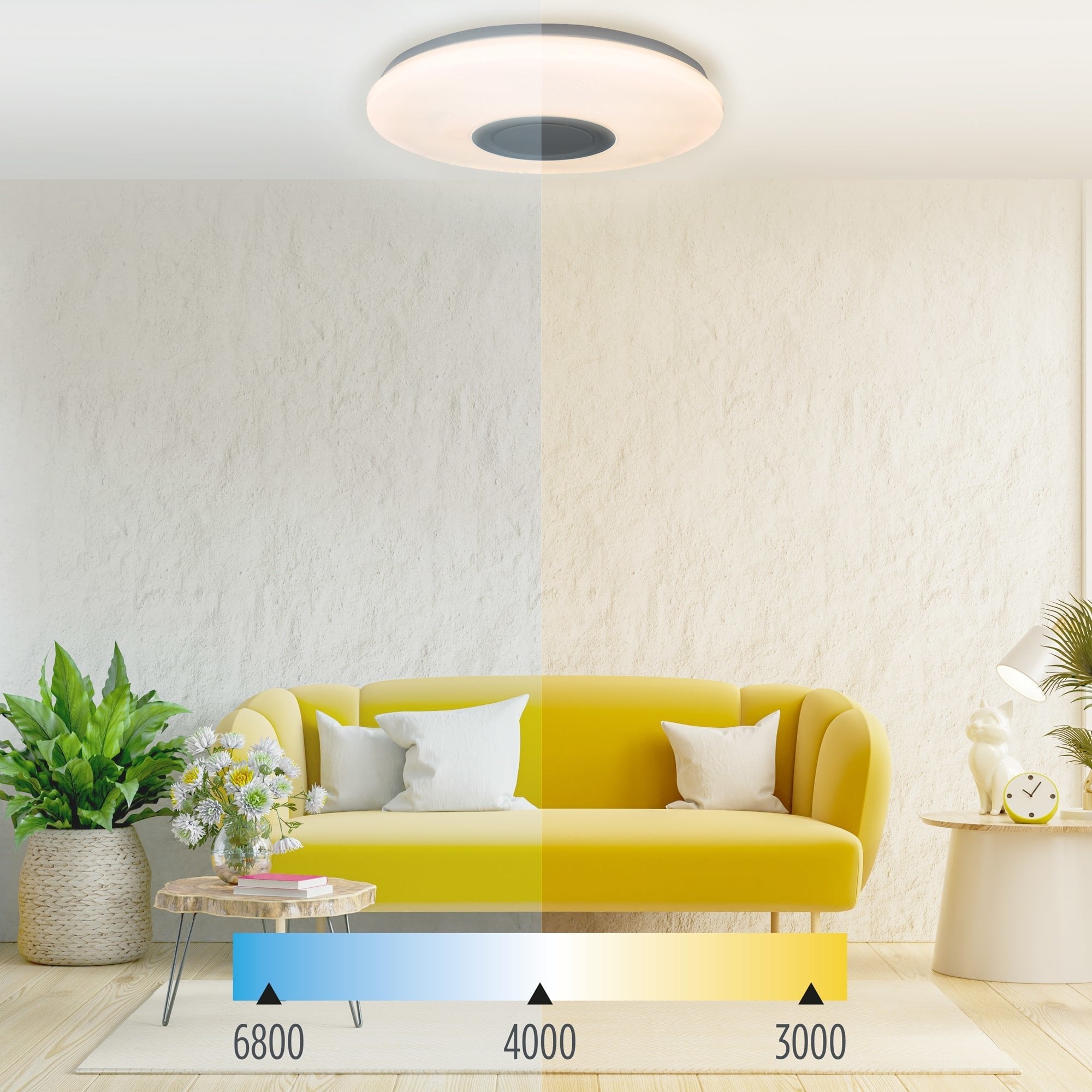 Ksix Plafon Led Altavoz Rainbow - Rgb - 30w - 40cm