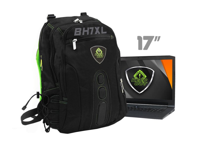 Keep Out Mochila Gaming Bk7 Xl Negro-Verde 17"