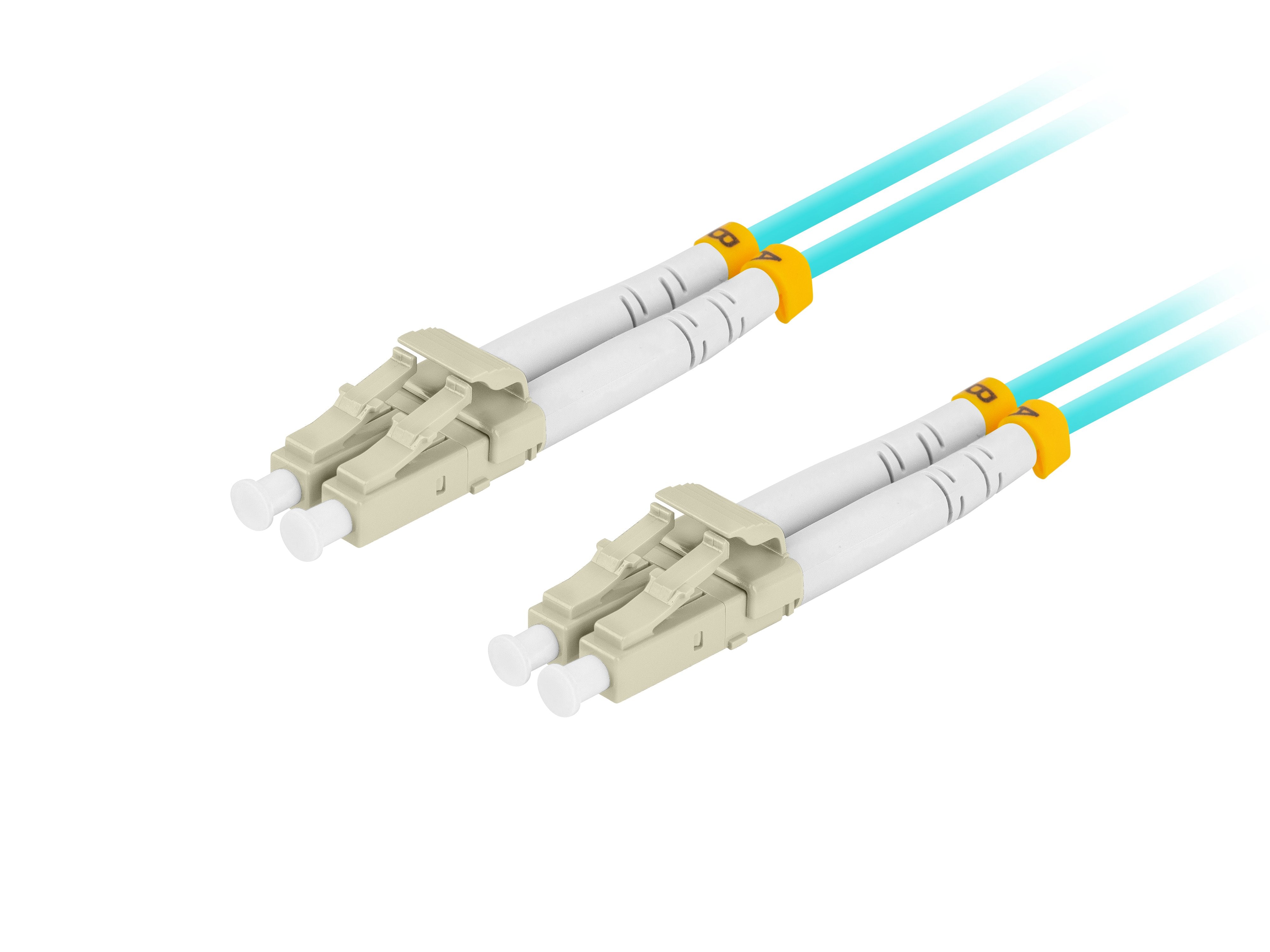 Cable Fibra Óptica 1m Lanberg Multi Lc/Upc-Lc/Upc Duplex Om3 50/125 Lszh Azul