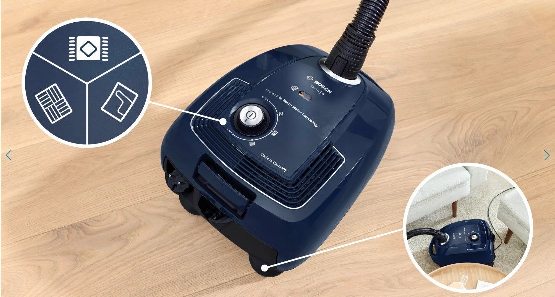 EAN 4242005364022 - Bosch Serie 4 BGD38BU2 aspiradora 4 L Aspiradora de tambor Secar 600 W Bolsa para el polvo imagen 5