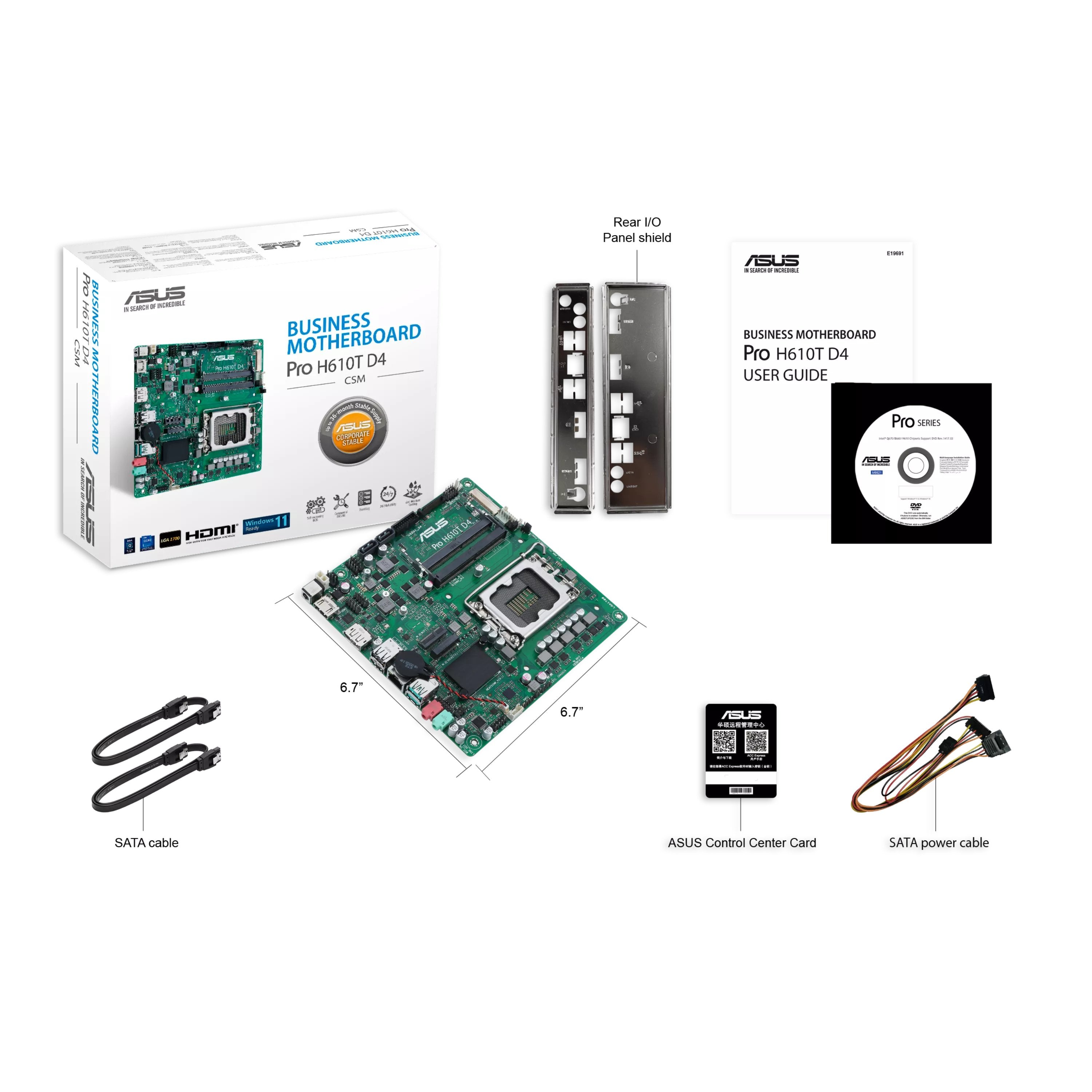 EAN 4711081679851 - ASUS Pro H610T D4-CSM Intel H610 LGA 1700 mini ITX imagen 7