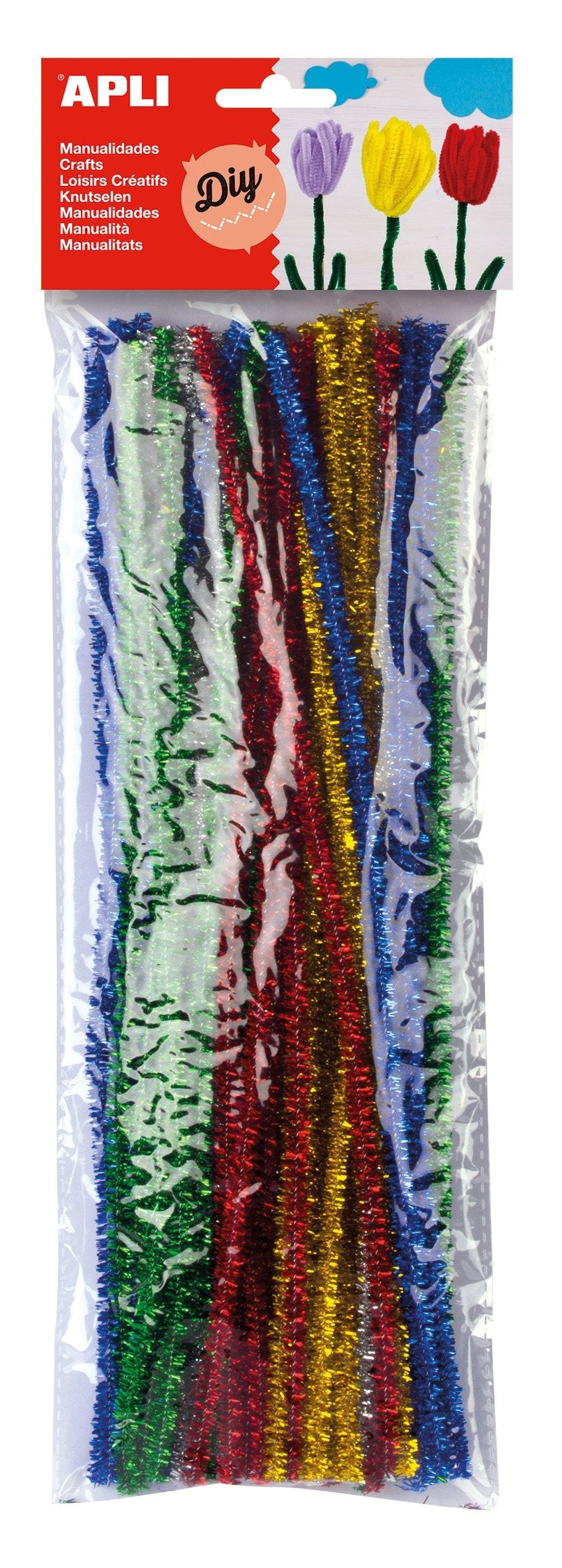 Apli Limpiapipas 300x6mm Brillantes Colores Surtidos -50u-