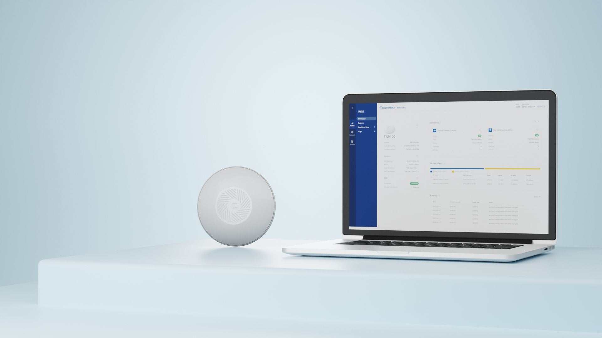 EAN 4779051840182 - Teltonika · Accesspoint· TAP100· 2x1· Wi-Fi 4· 300Mbit· 1x 10/100· 15W PoE - Access Point - 0,1 Gbps 300 imagen 12
