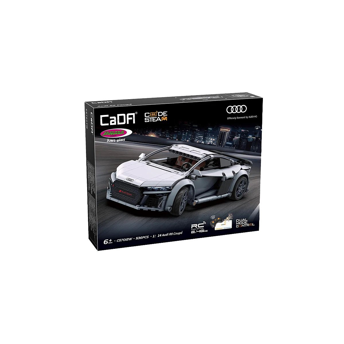 Jamara Cada Audi R8 Coupé 1:14 Gris 2,4ghz Bricks