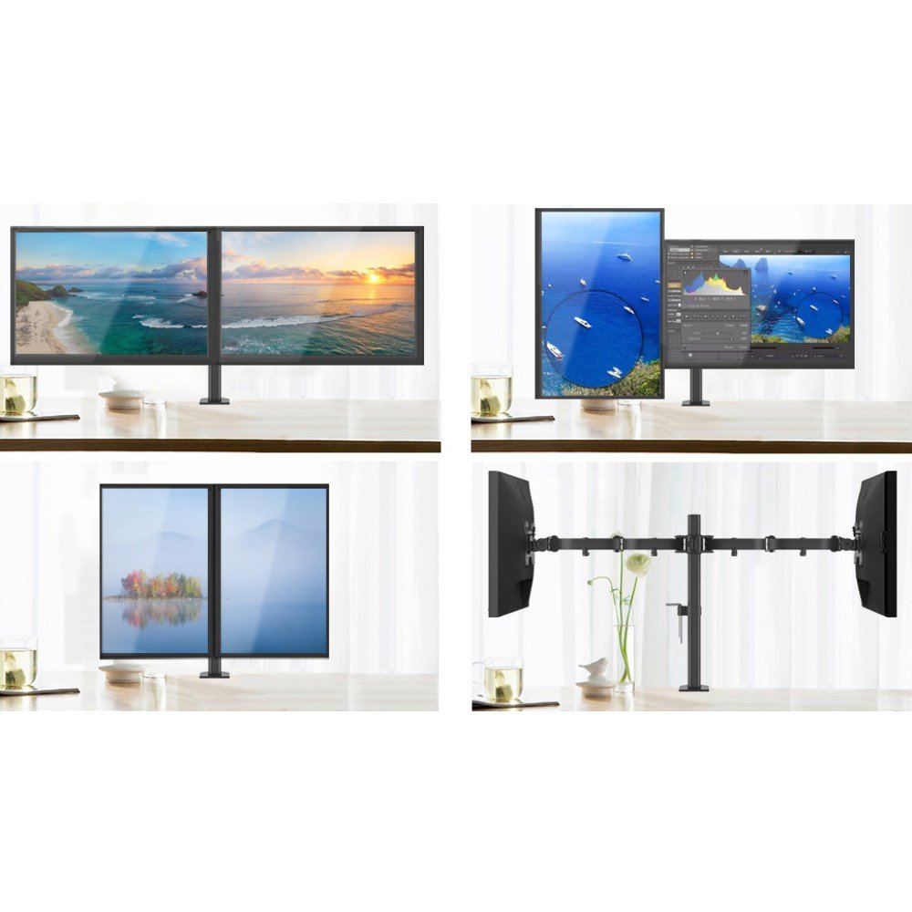 EAN 8057685301740 - Techly ICA-LCD 482-D soporte para monitor 68,6 cm (27") Escritorio Negro imagen 8
