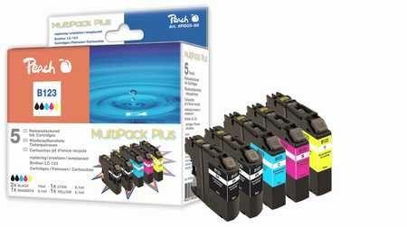 Multipack Peach Pi500-86 | Cmybk | Brother Lc-123 | + 1 Tusz Black Gratis
