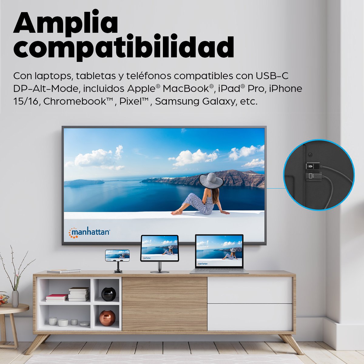 EAN 766623208420 - Manhattan 208420 extensor audio/video Transmisor y receptor de señales AV imagen 12