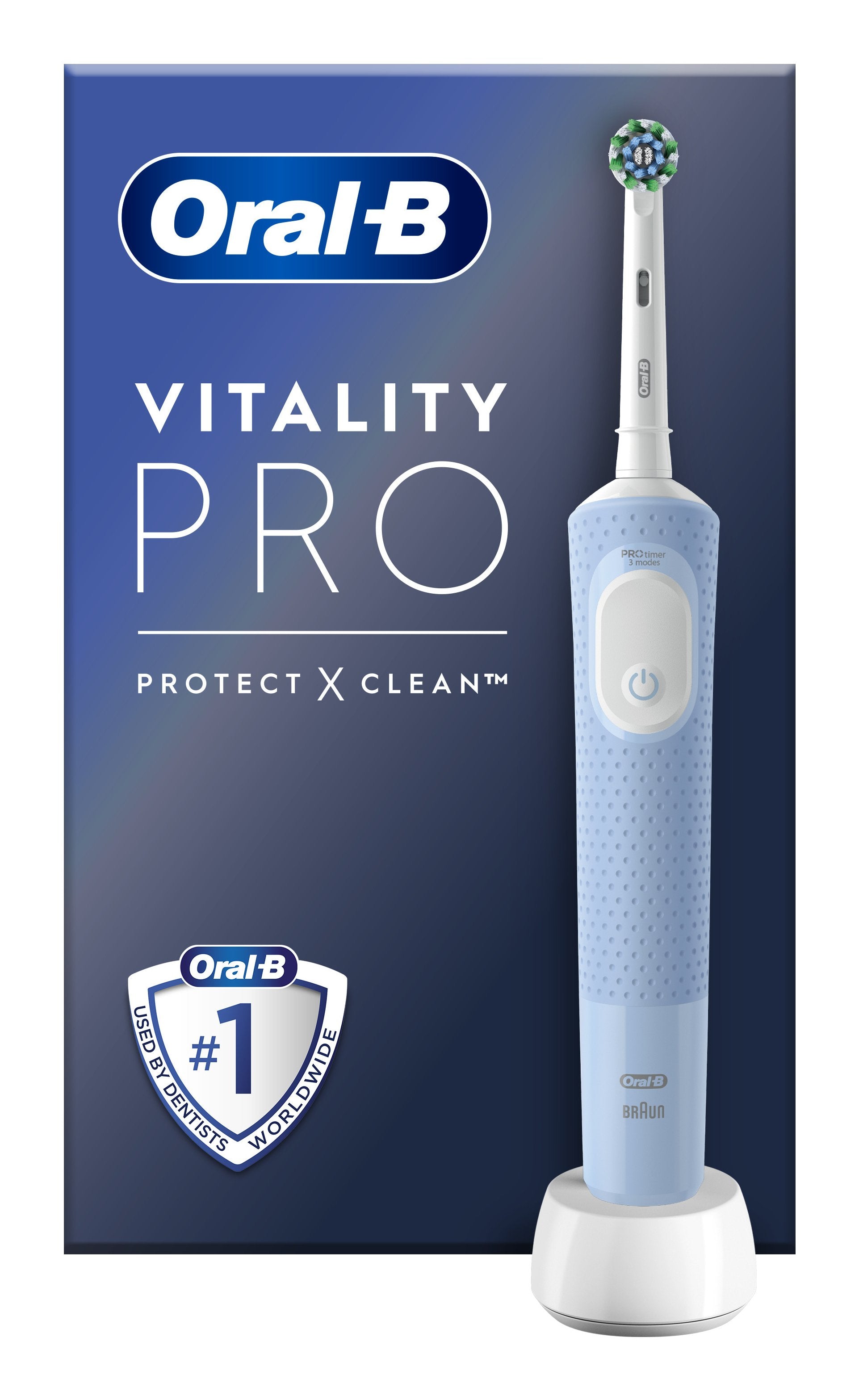 EAN 4210201446392 - Oral-B Vitality Pro Adulto Cepillo dental oscilante Gris, Blanco imagen 2