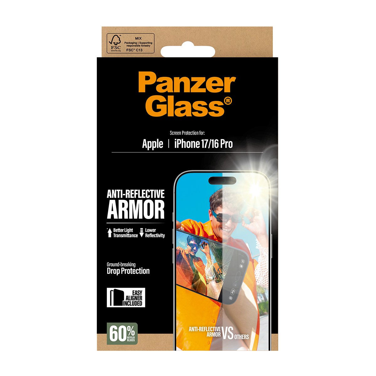 Panzerglass Anti-Reflective Armor Screen Protector Iphone 17/ Iphone 16 Pro